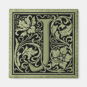 Letter J First Letter Monogram Magnet