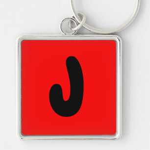 letter J, initial , abecedario popular key chain