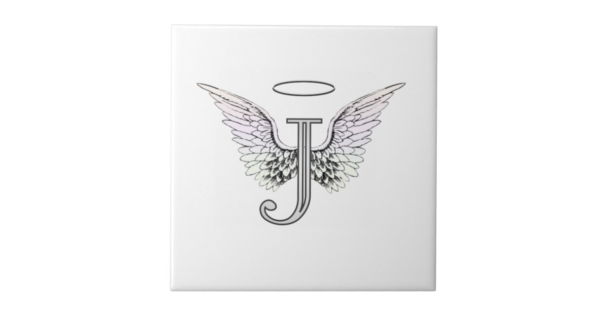elegant letter j with a dove
