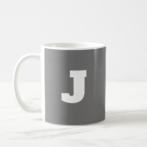 Letter J Initial Name Mug For Him Gray Big