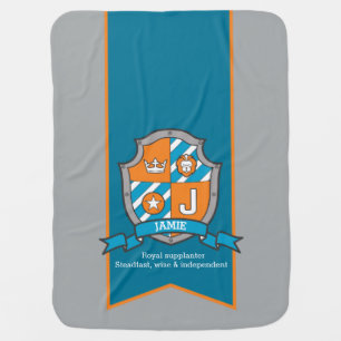 Letter J Jamie custom name meaning baby blanket