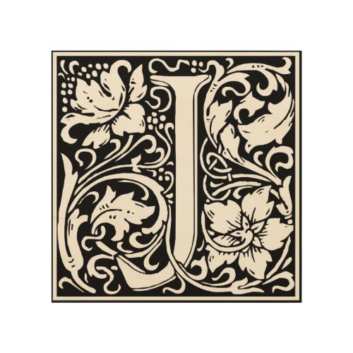 Letter J Medieval Monogram Art Nouveau