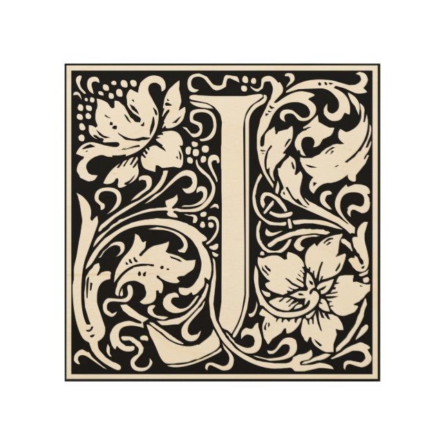 Letter J Medieval Monogram Art Nouveau (Front)