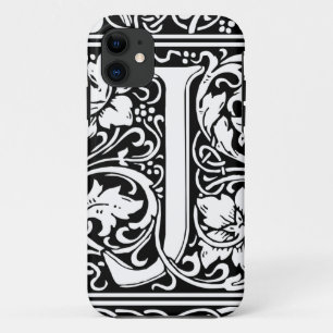 Letter J Medieval Monogram Art Nouveau iPhone 11 Case