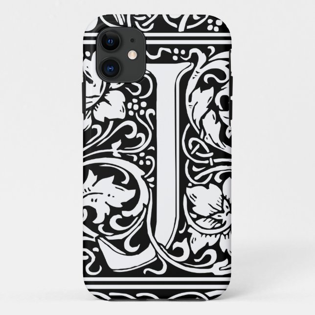 Letter J Medieval Monogram Art Nouveau Case-Mate iPhone Case (Back)