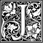 Letter J Medieval Monogram Art Nouveau Cutout<br><div class="desc">This initial J is part of a complete series of upper case William Morris inspired typography initials. The black and white lettering is highly decorative, styled after the fancy typography of the middle ages. Cute and trendy, this is a vintage chic monogram J - letter J- swirly J . Customize...</div>