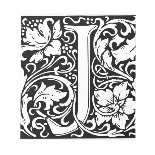Letter J Medieval Monogram Art Nouveau Notepad