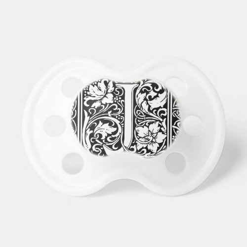 Letter J Medieval Monogram Art Nouveau Pacifier