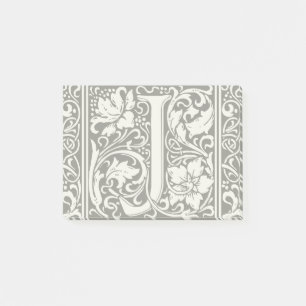 Letter J Medieval Monogram Art Nouveau Post-it Notes