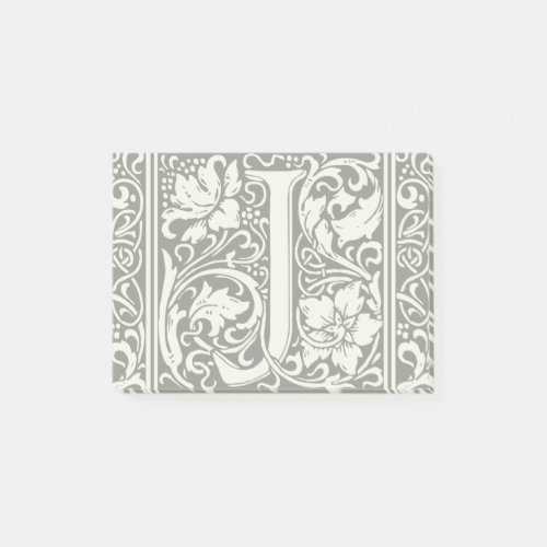 Letter J Medieval Monogram Art Nouveau Post_it Notes