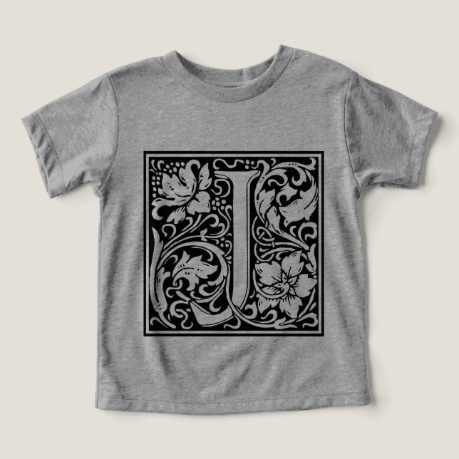Letter J Medieval Monogram Art Nouveau Toddler T-shirt (Design Front)
