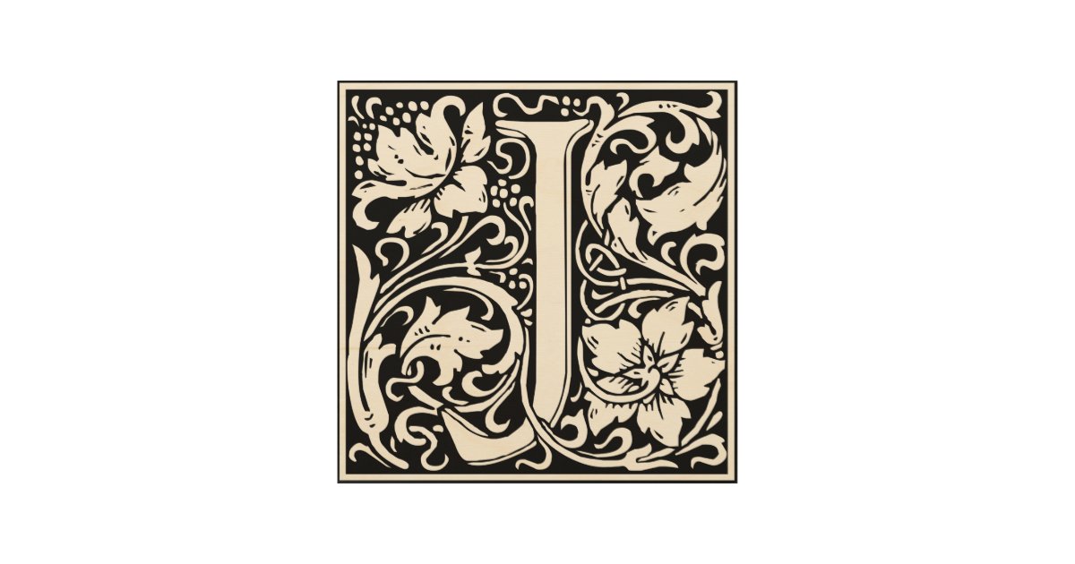 J Alphabet Letter Monogram Initial Tile Plaque Wall Accent