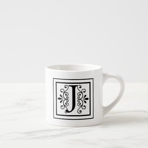 Letter J Monogram Espresso Mug