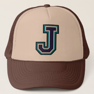 Letter "J" Monogram Trucker Hat