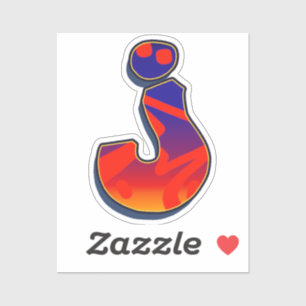 Letter J — Night Sky Sticker