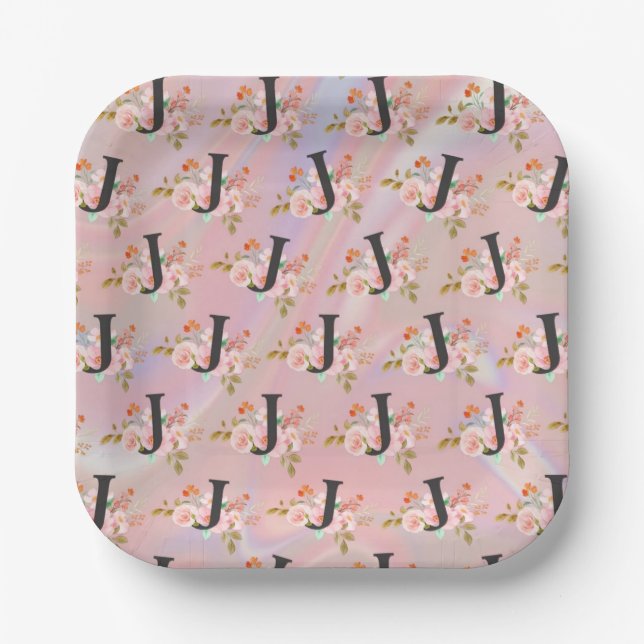 Letter J Paper Plates (Front)