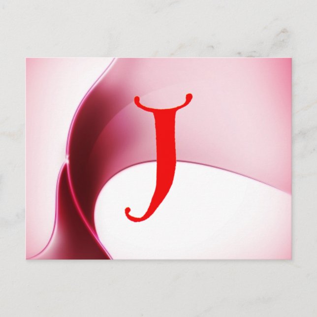 Letter J Postcard (Front)