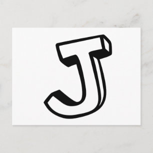 Letter J Postcard