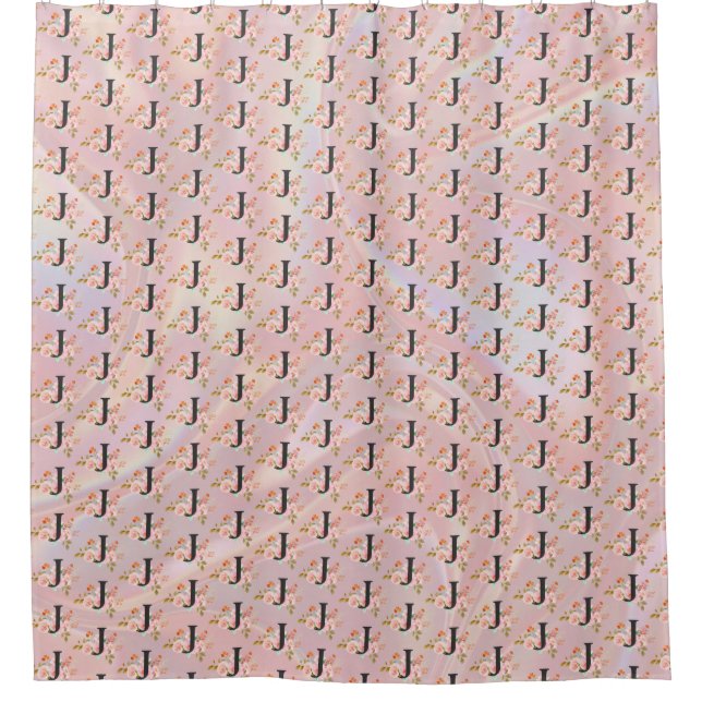 Letter J Shower Curtain (Front)