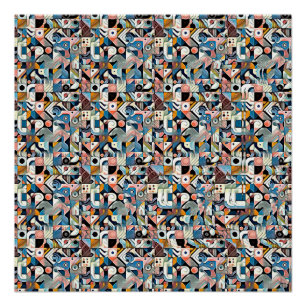 LETTER J STEREOGRAM 20"x20", Semi-Gloss, No Frame Poster