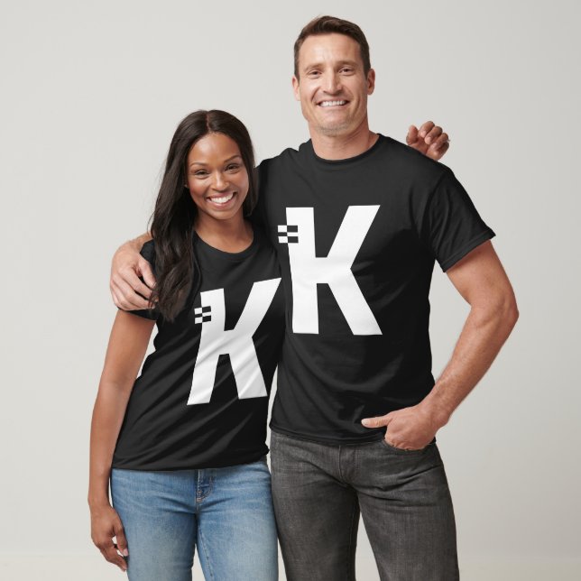 Letter K Alphabet Initial Monogram  T-Shirt (Unisex)