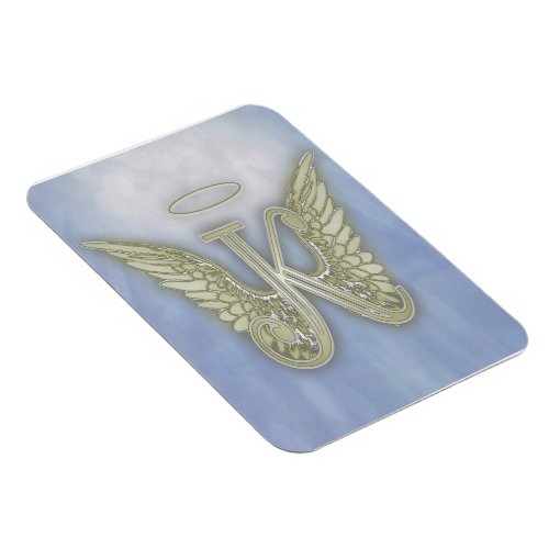 Letter K Angel Monogram Magnet | Zazzle