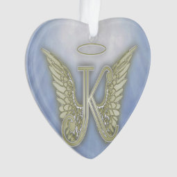 Letter K Angel Monogram Ornament | Zazzle