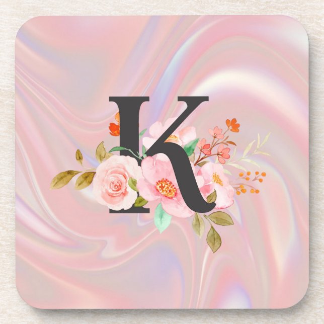 Letter K Beverage Coaster (Front)