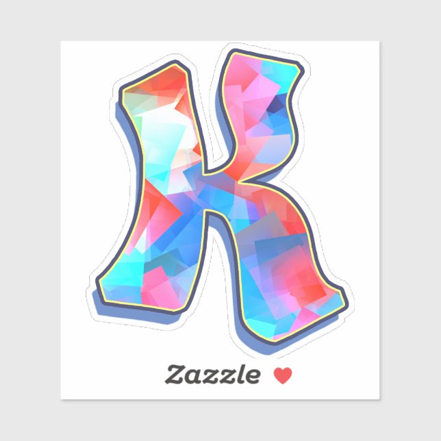 Letter K_ Graffiti Alphabet Letters Sticker (Sheet)