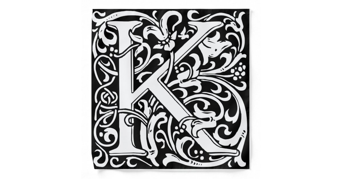 Set of 6 Letter K Alphabet or Monogram Letter Orange Lion 