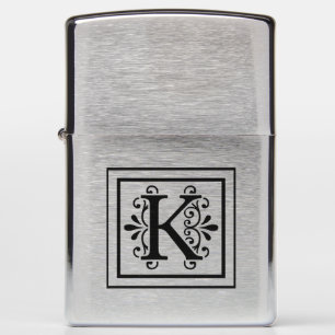 Letter K Monogram Zippo Lighter