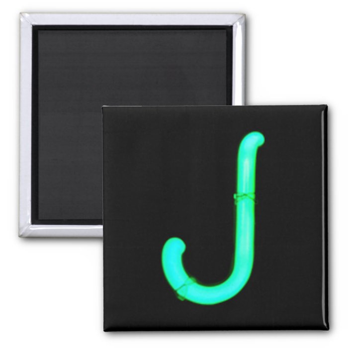 Letter "K" Neon Light Monogram Magnets