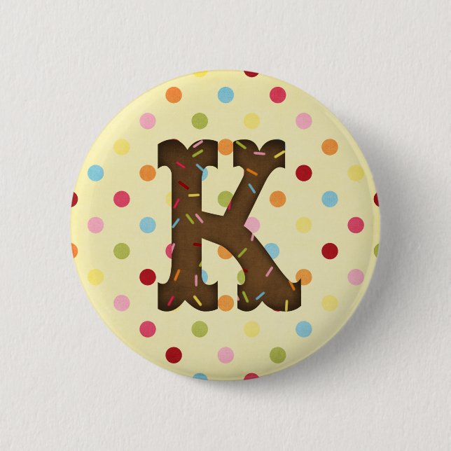 Letter K Pinback Button (Front)