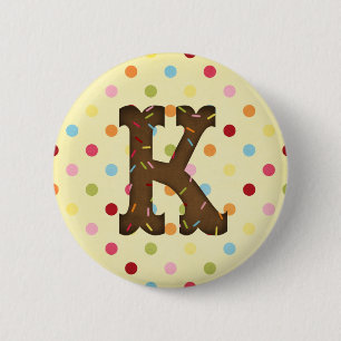 Letter K Pinback Button