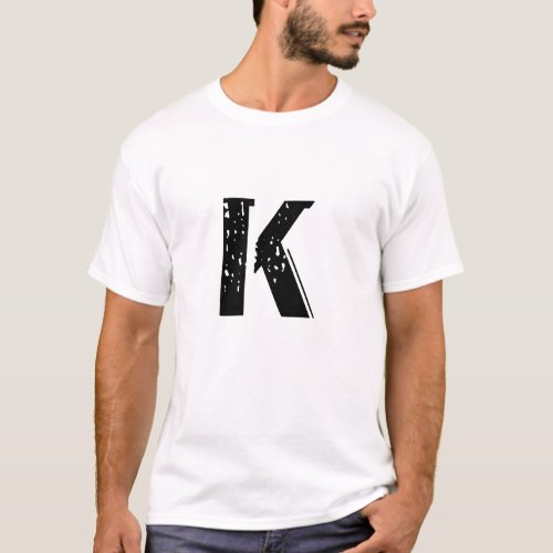 letter K tee shirt