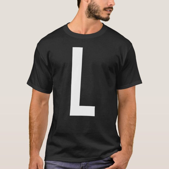 LETTER L ALPHABET MONOGRAM INITIAL T-Shirt (Front)