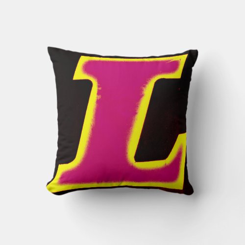 Letter L Alphabet Photography in Two Tone Throw Pillow