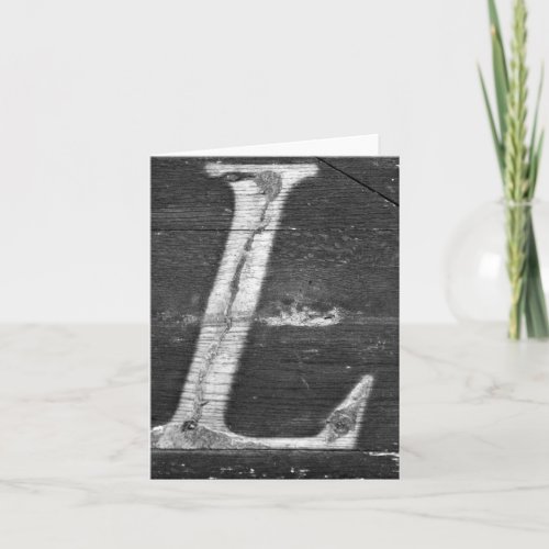 Letter L Alphabet Photography Note Card