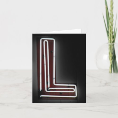 Letter L Alphabet Photography Note Card