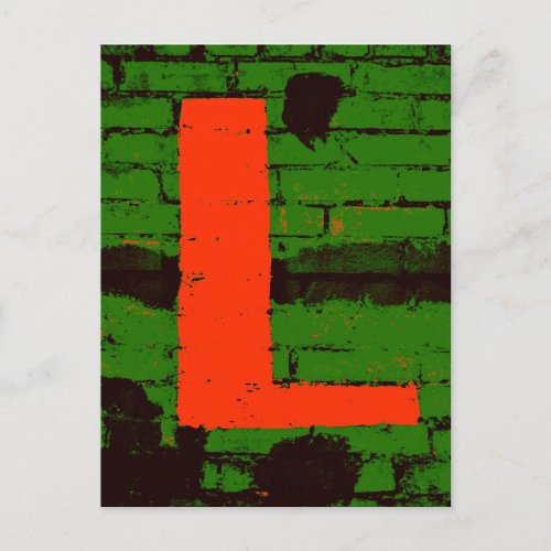 Letter L Building Ad Alphabet Photography Postcard