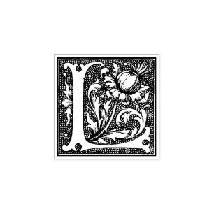 Letter L Decorative First Letter Rubber Stamp
