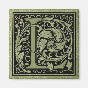 Letter L First Letter Monogram Magnet