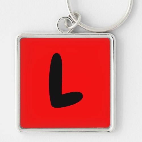 letter L initial  abecedario popular key chain