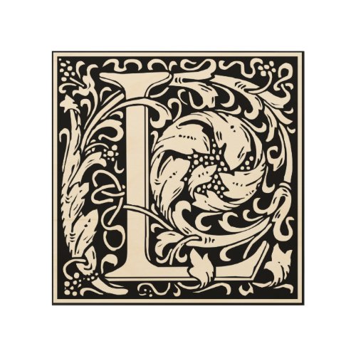 Letter L Medieval Monogram Art Nouveau