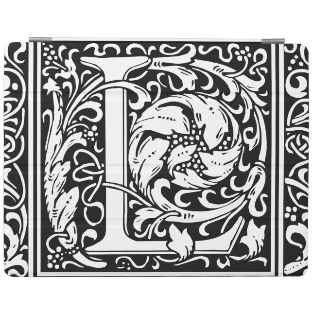 Letter L Medieval Monogram Art Nouveau iPad Smart Cover (Horizontal)