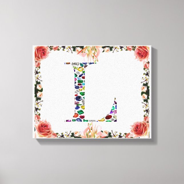 Letter L Monogram Canvas Print (Front)