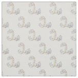 Letter L monogram decorative text custom fabric