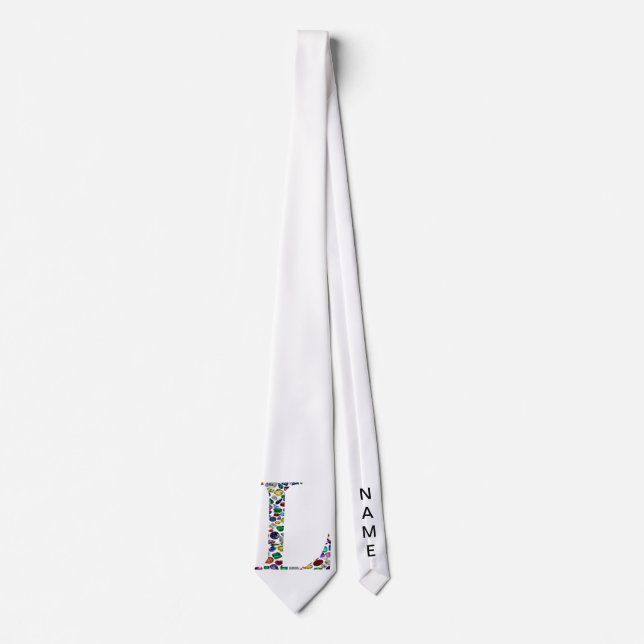 Letter L Monogram Neck Tie (Front)