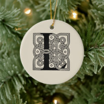 Letter L Monogram Vintage Celtic Knot Print