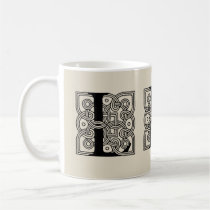 Letter L Monogram Vintage Celtic Knot Print